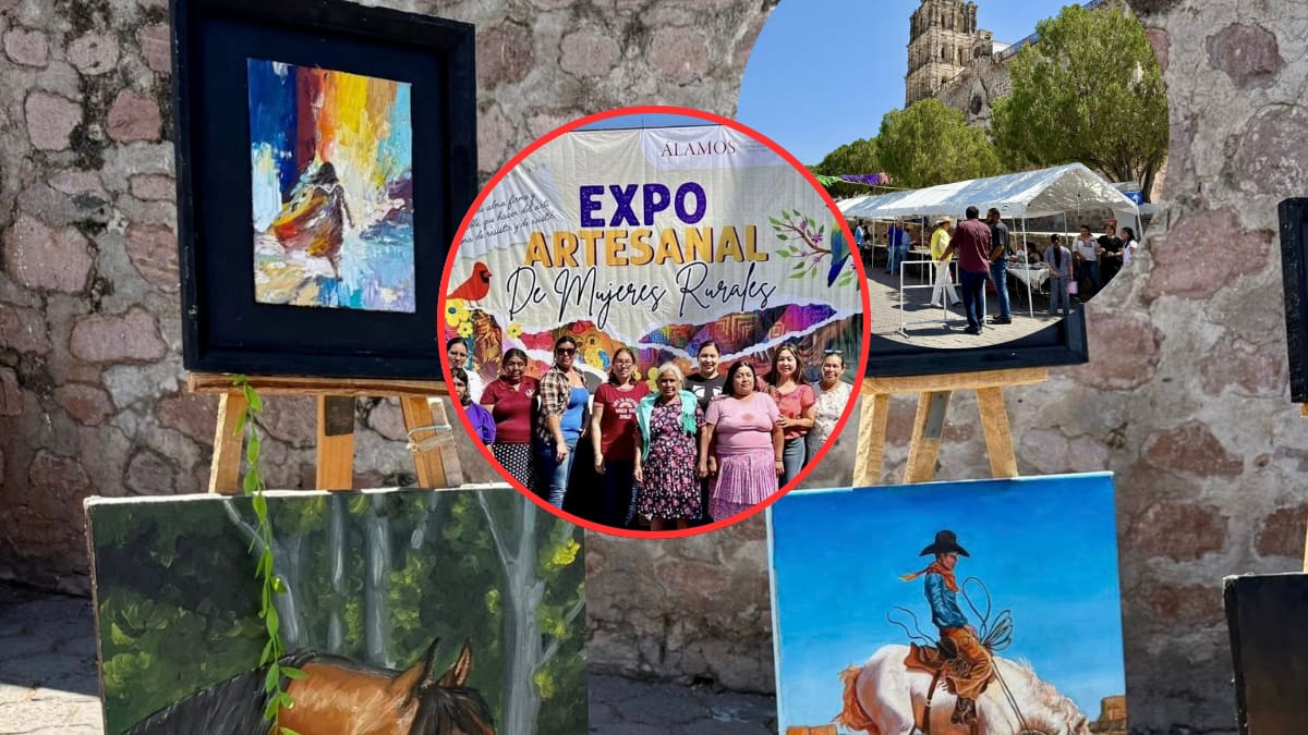Se realizó la Primera Expo Artesanal de Mujeres Rurales en Álamos, que reunió a 44 participantes de comunidades e impulsó productos locales