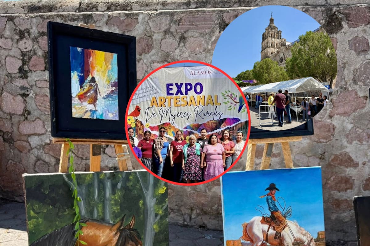 Se realizó la Primera Expo Artesanal de Mujeres Rurales en Álamos, que reunió a 44 participantes de comunidades e impulsó productos locales