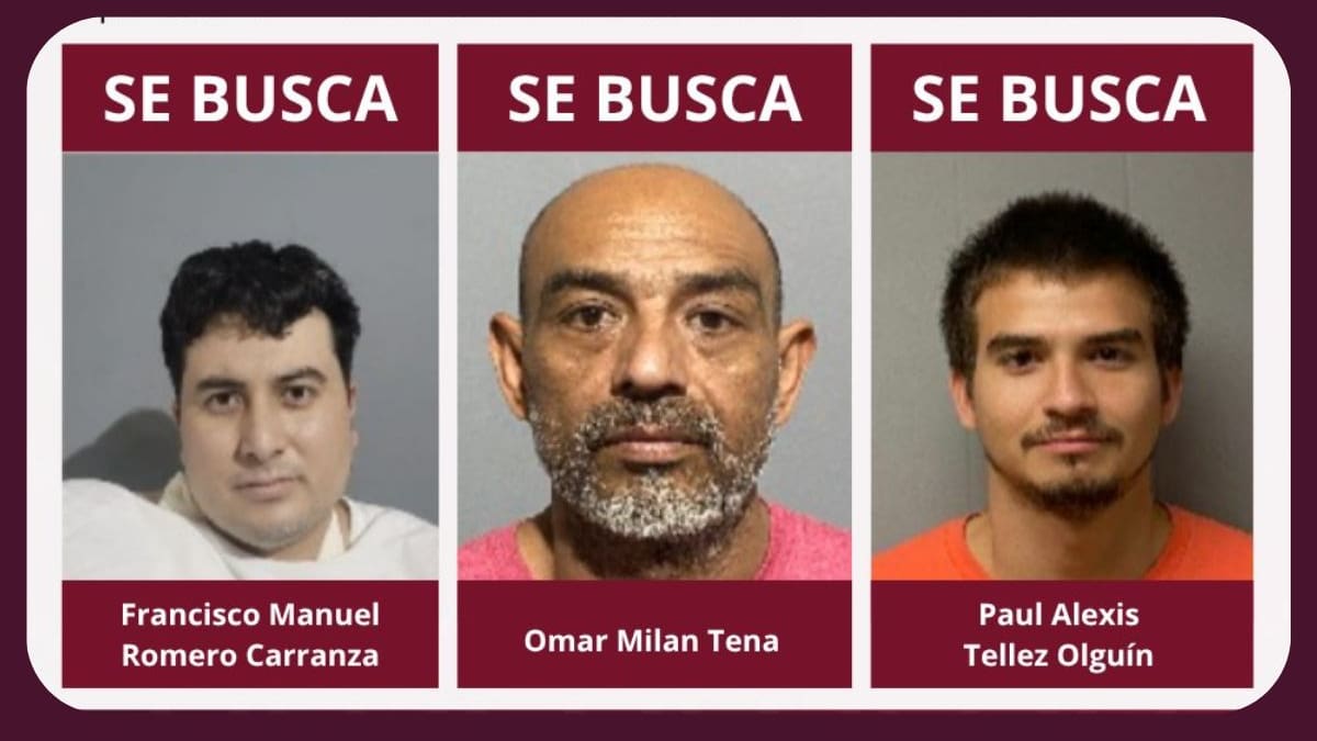 Autoridades de Sonora mantienen operativo de búsqueda y difunden perfiles de los tres prófugos del Cereso II de Hermosillo