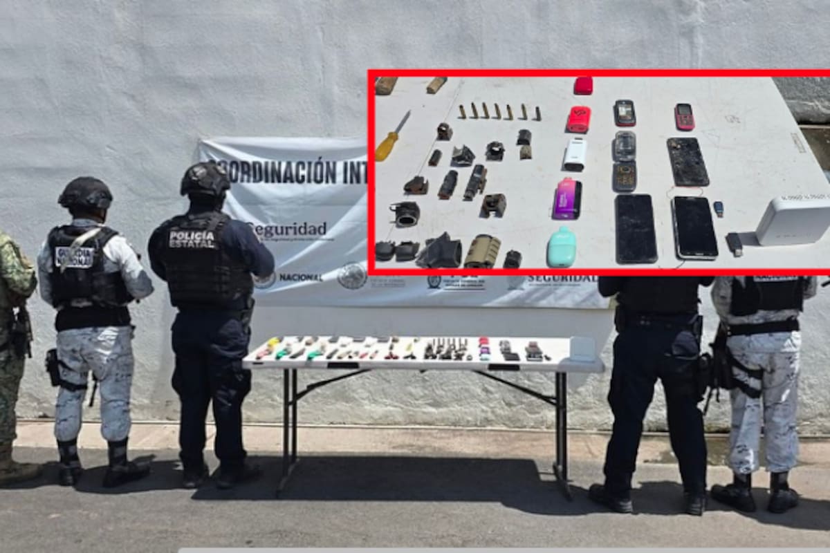 Hallan cuchillos, armas destruidas, celulares y hasta vapeadores en revisión sorpresa en el penal de Aguaruto
