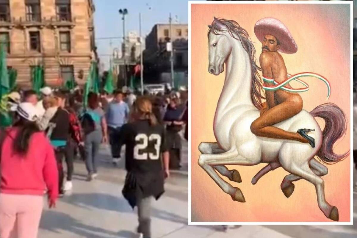 Agreden campesinos a activistas LGBT en discordia por cuadro de Zapata