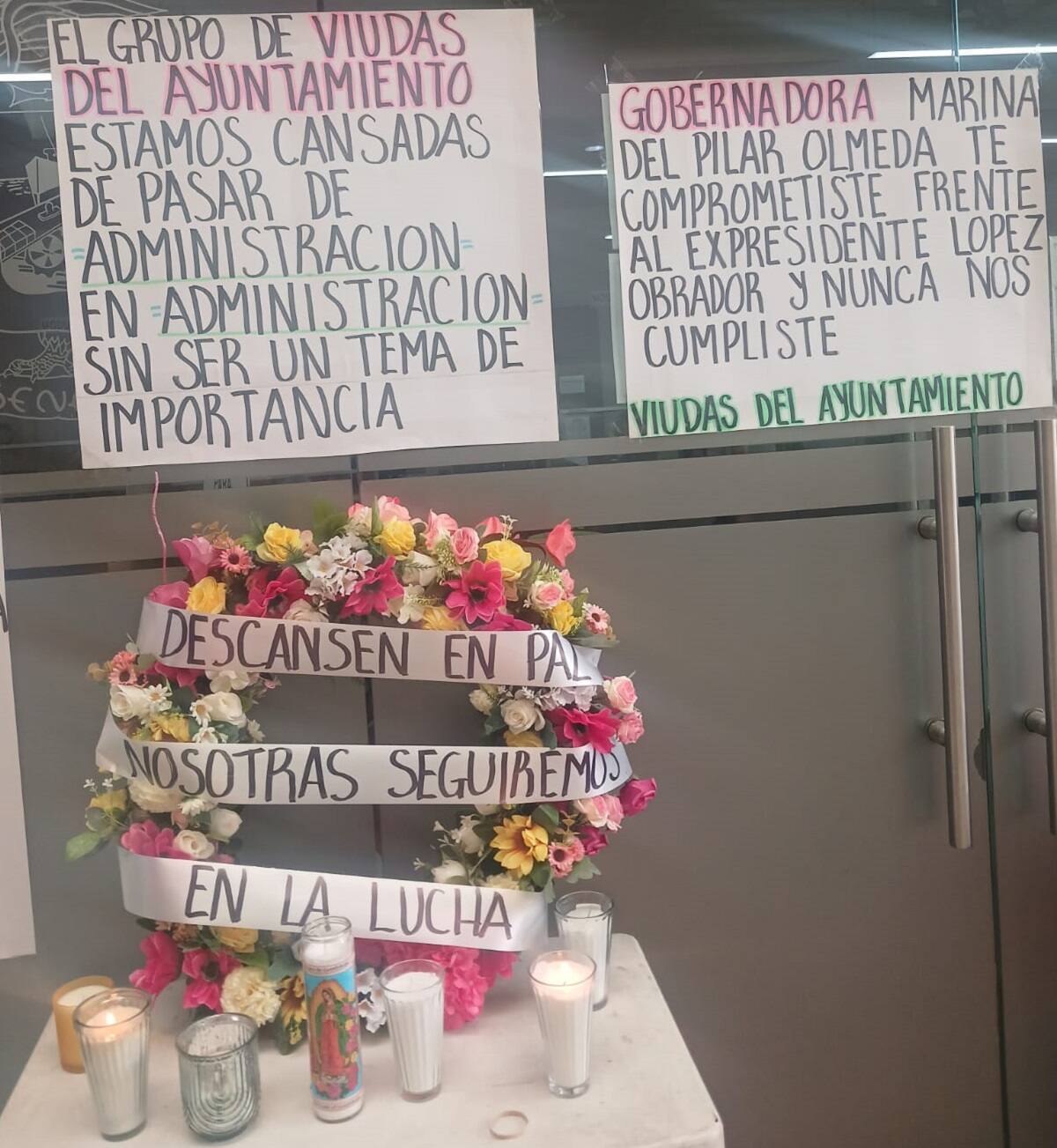 Las viudas permanecen de las 8:30 a las 14:00 horas en el Ayuntamiento.