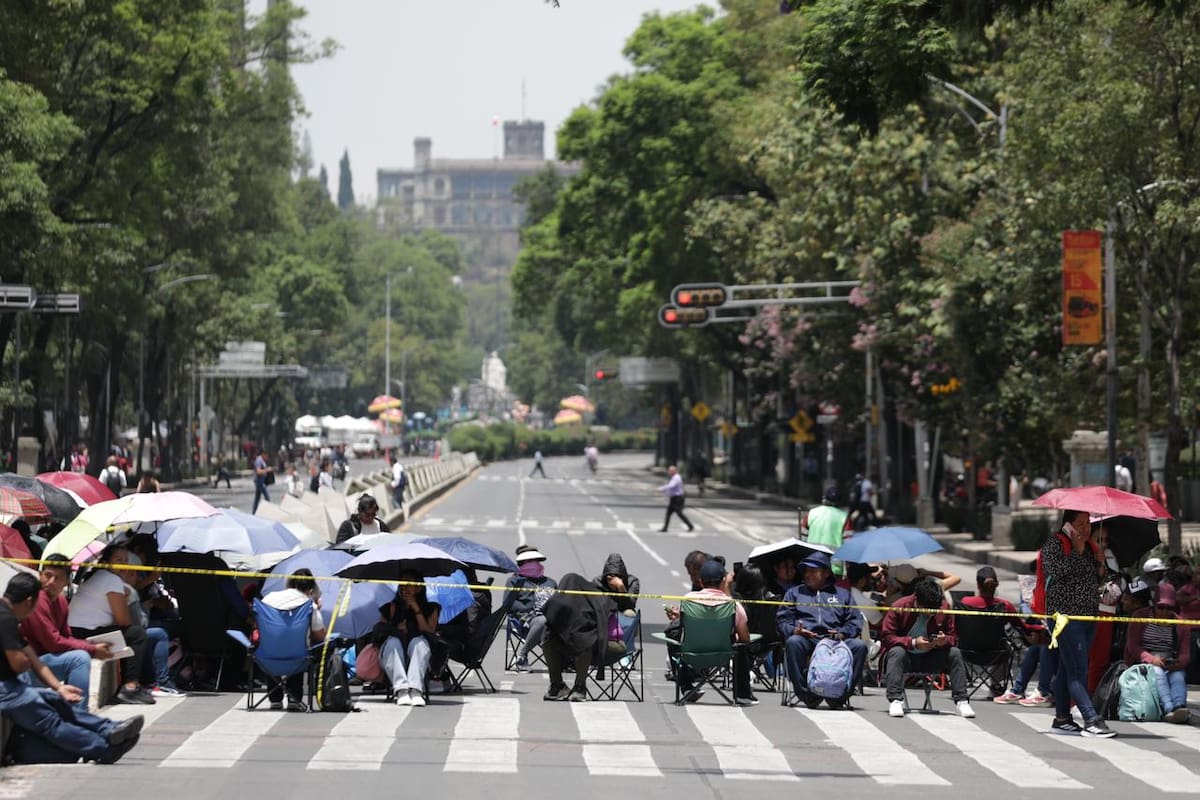 Maestros de la CNTE levantan bloqueos en Paseo de la Reforma tras casi cinco horas de protesta