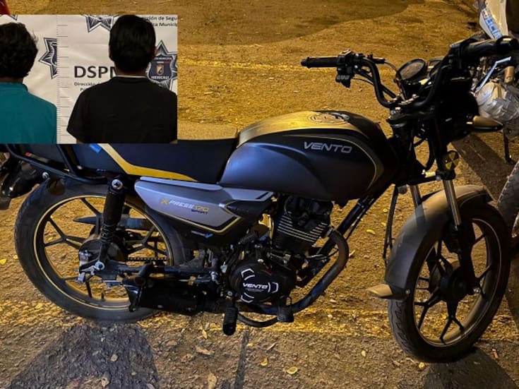 Menores de edad roban motocicleta en comercio; son detenidos en operativo