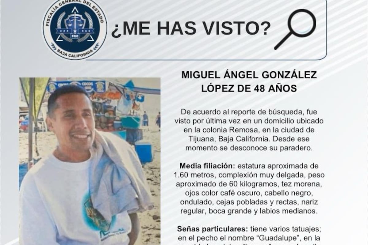 Se busca Miguel Ángel González López de 48 años