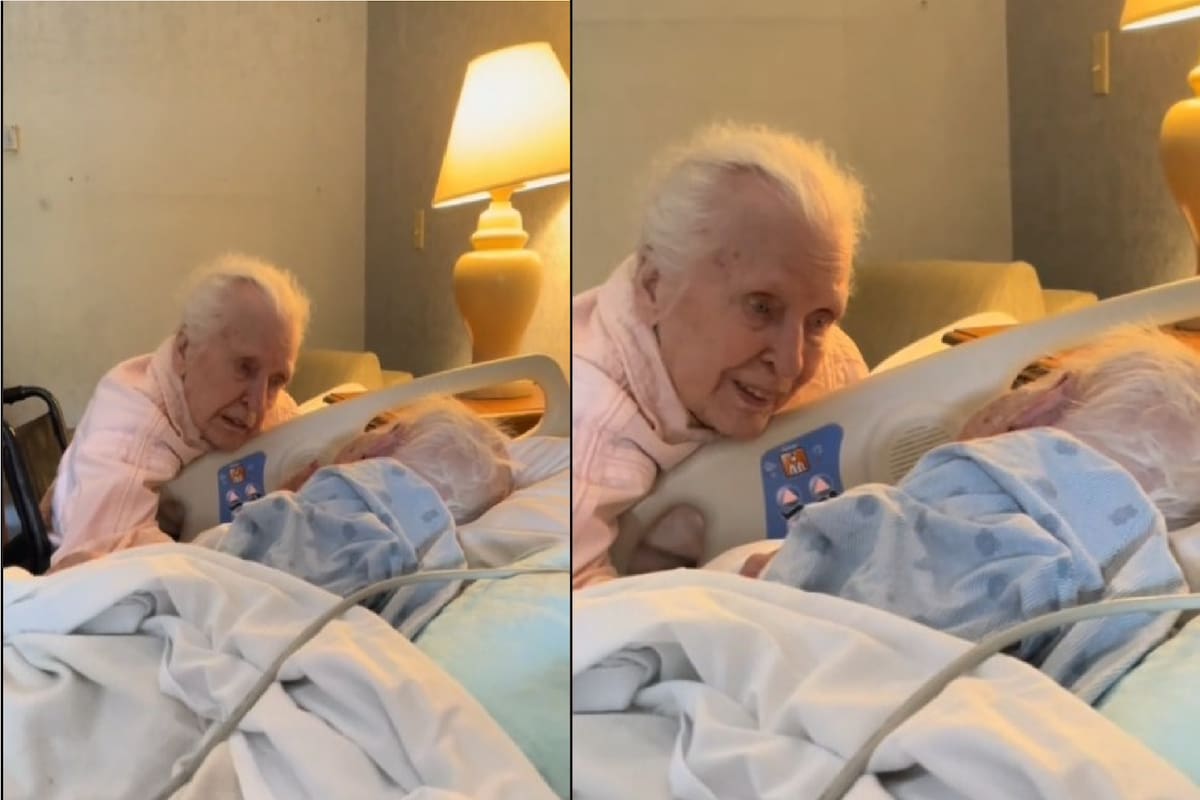 VIDEO: Mujer de 94 años con demencia se despide de su esposo tras recuperar brevemente la lucidez