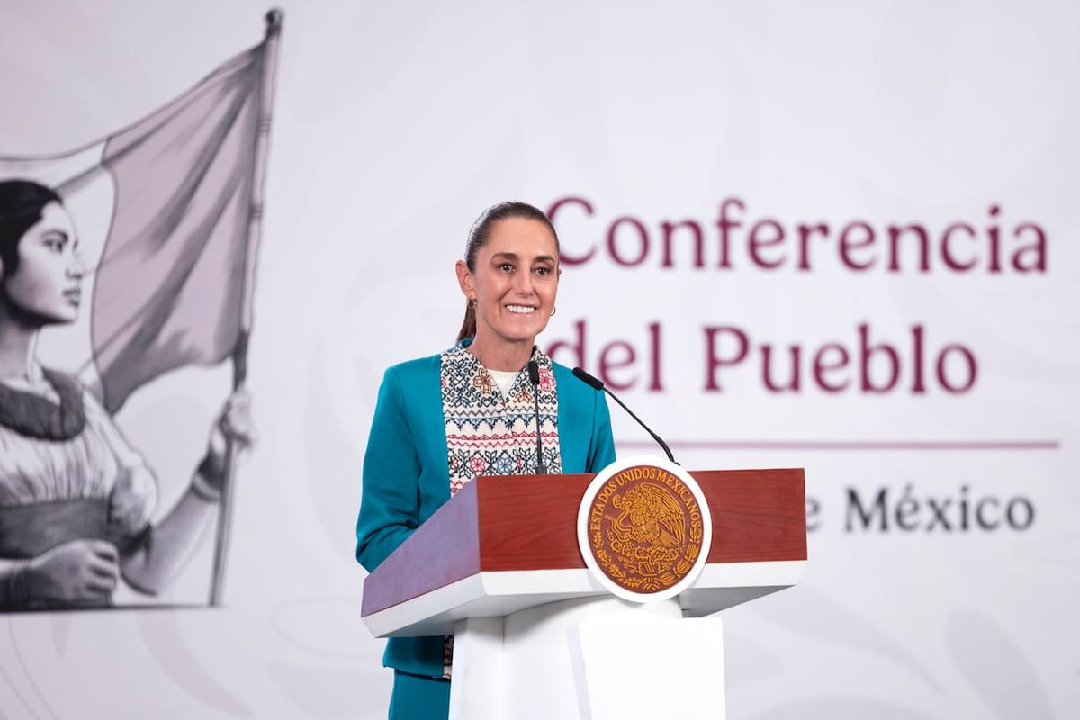 Cuauhtémoc, Ciudad de México. 31 de marzo 2026. La presidenta constitucional de los Estados Unidos Mexicanos, la Doctora Claudia Sheinbaum Pardo en conferencia de prensa matutina en el salón de la Tesorería de Palacio Nacional. |Foto: Gabriel Monroy/Presidencia