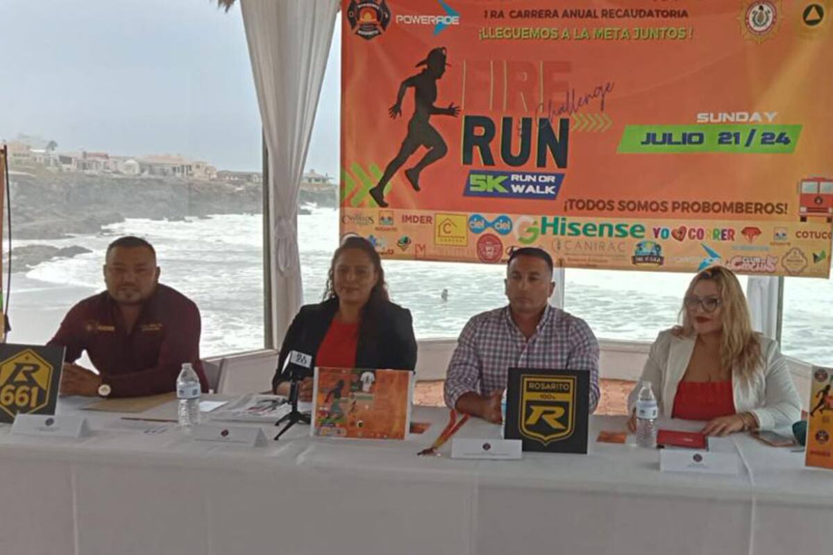 Organizan carrera Fire Run and Challenge 5K a beneficio de Bomberos Rosarito