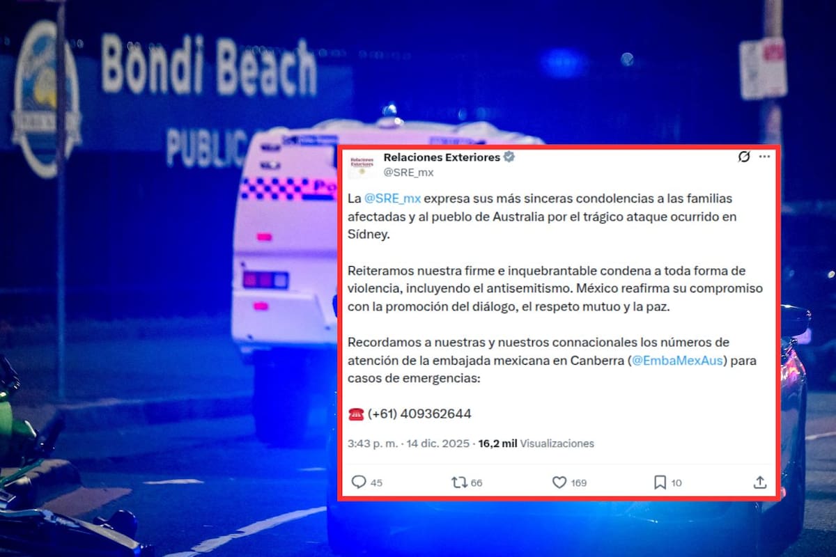 México condena ataque en playa de Bondi que dejó a 16 personas sin vida y extiende condolencias a Australia