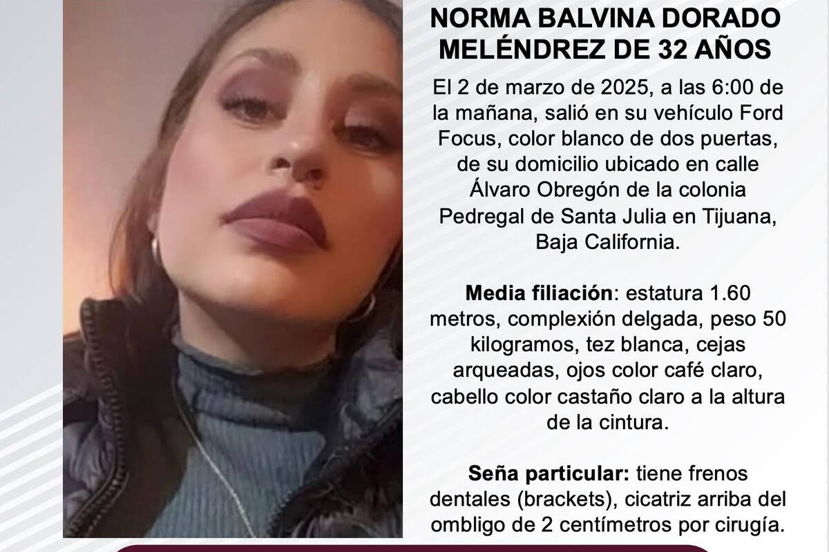 Se busca a Norma Balvina Dorado Meléndrez de 32 años