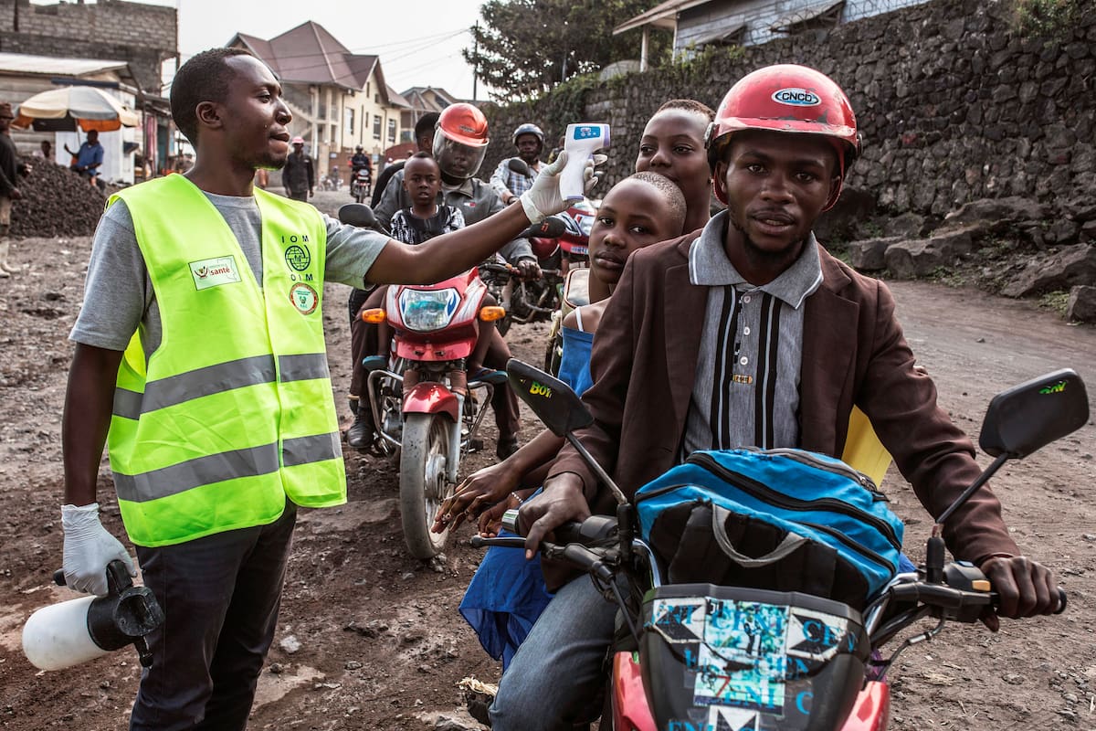 Control sanitario en la ciudad de Goma, principal nudo comercial y económico de la región congoleña de Kivu del Norte, en la RDC EFE/ Patricia Martínez/Archivo
