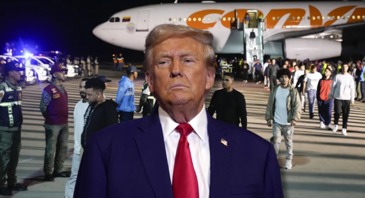 Donald Trump busca crear una nueva aerolínea gubernamental para realizar deportaciones de migrantes con operación 24/7. FOTO: AP