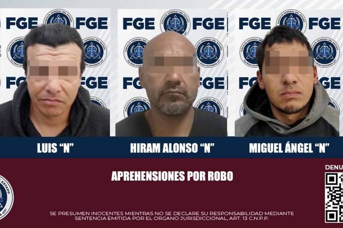 Prófugos detenidos por robos violentos en Mexicali