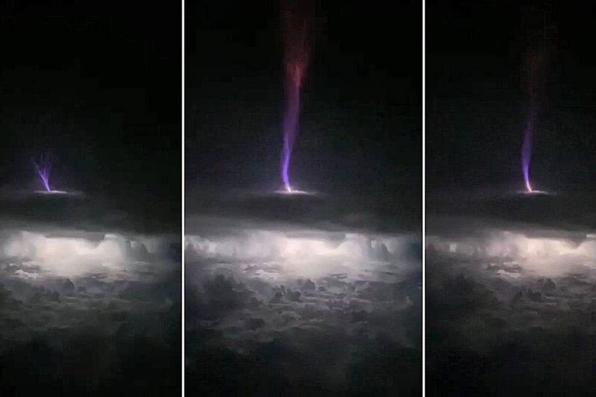Estudian impresionante relámpago invertido