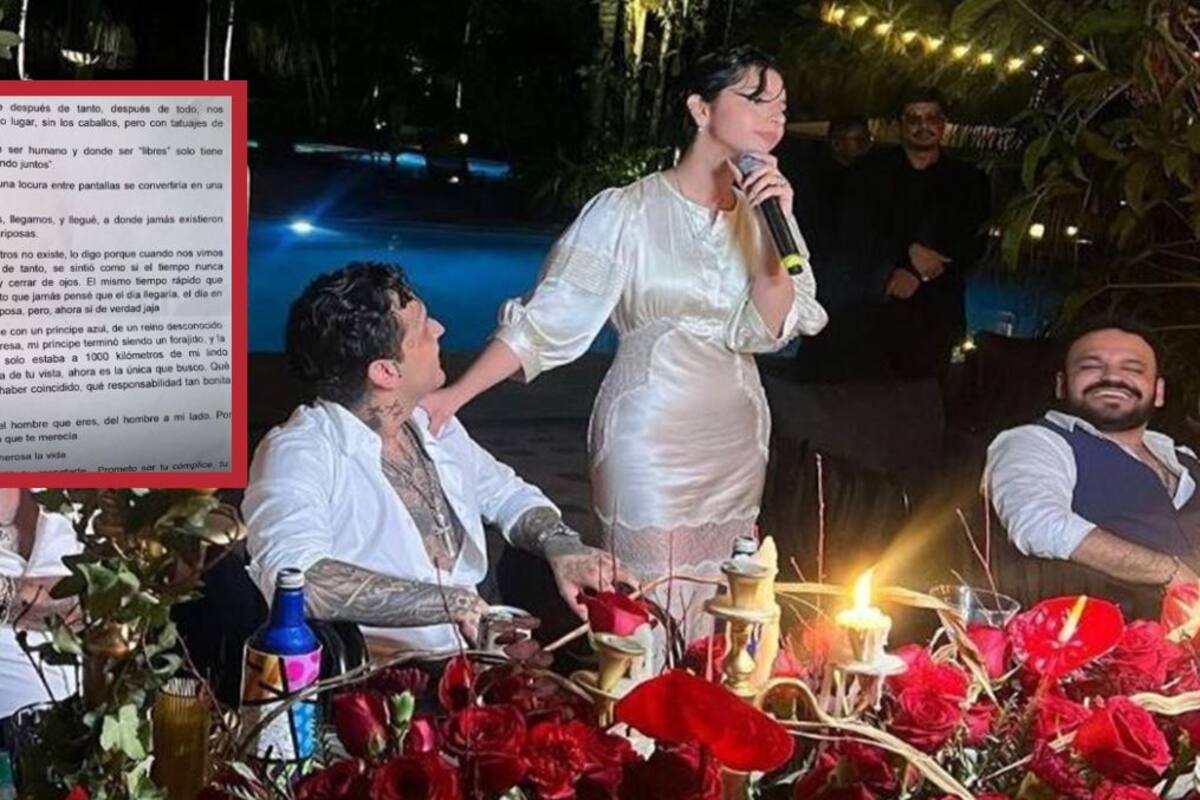 Filtran el discurso que Ángela Aguilar le dedicó a Nodal en su boda: “Codo a codo, vida mía, somos mucho más que dos”
