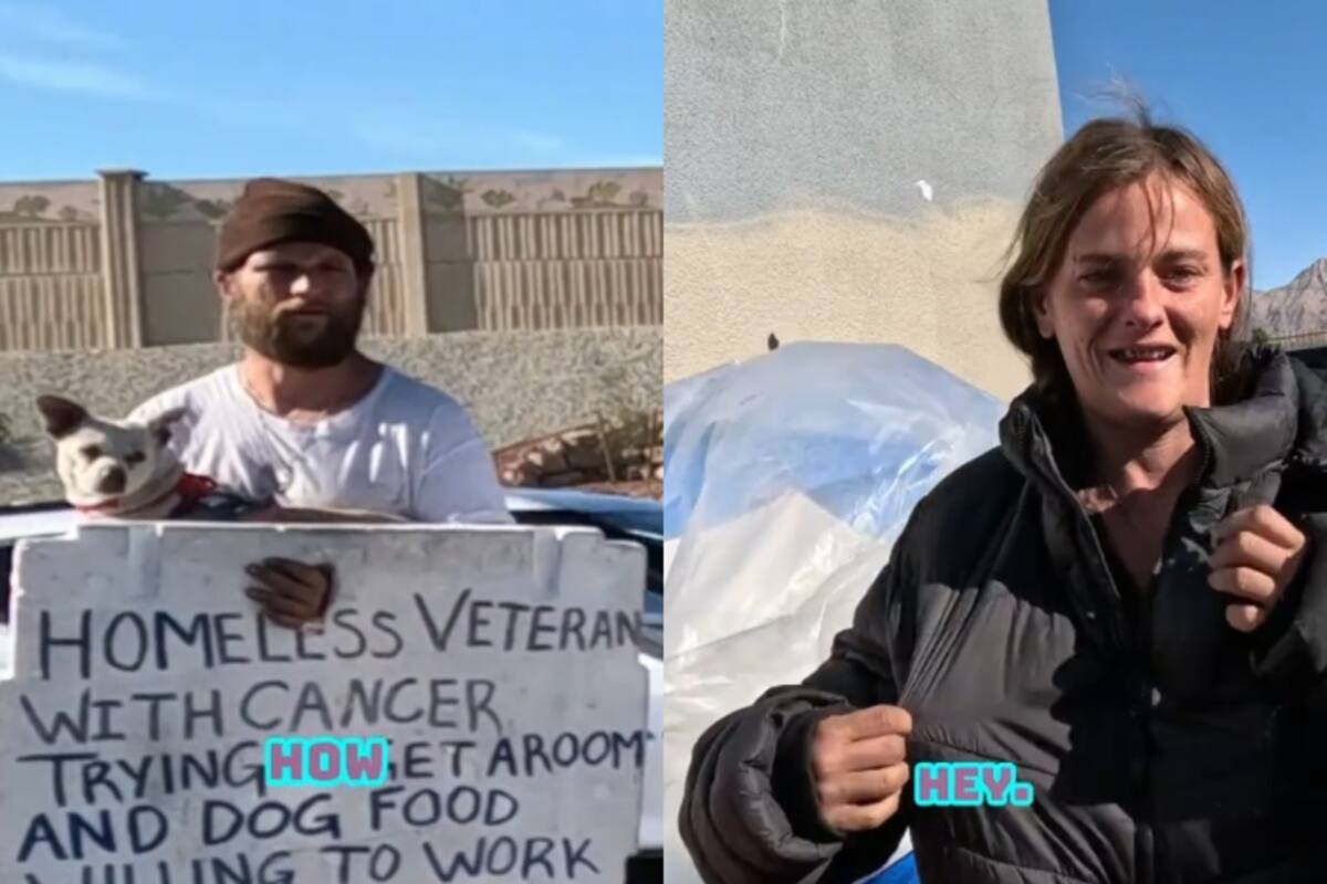Exmarine de Estados Unidos termina viviendo en las calles y pidiendo comida para él y su esposa: conoce su historia