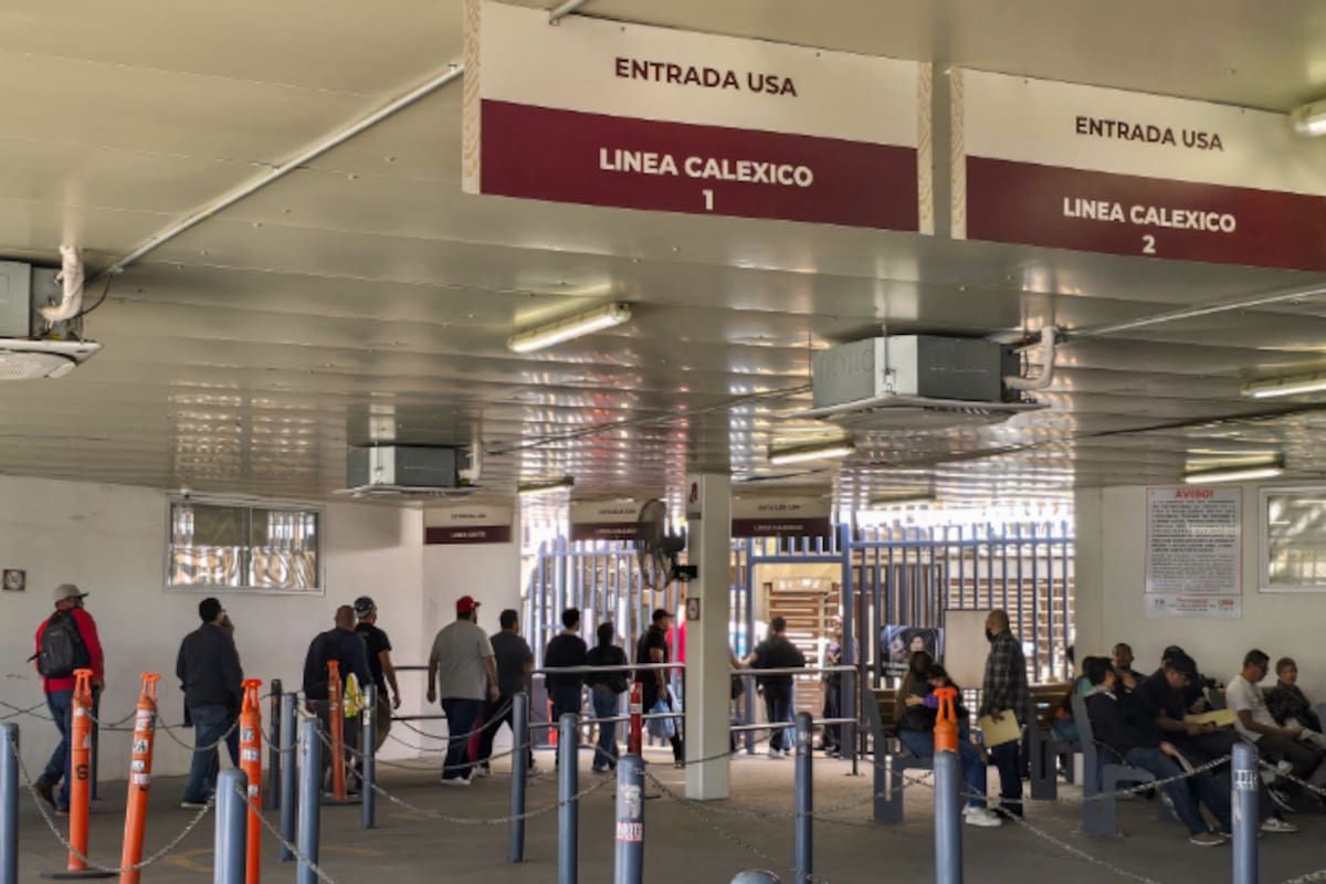Cortos tiempos de espera en los cruces fronterizos de Mexicali