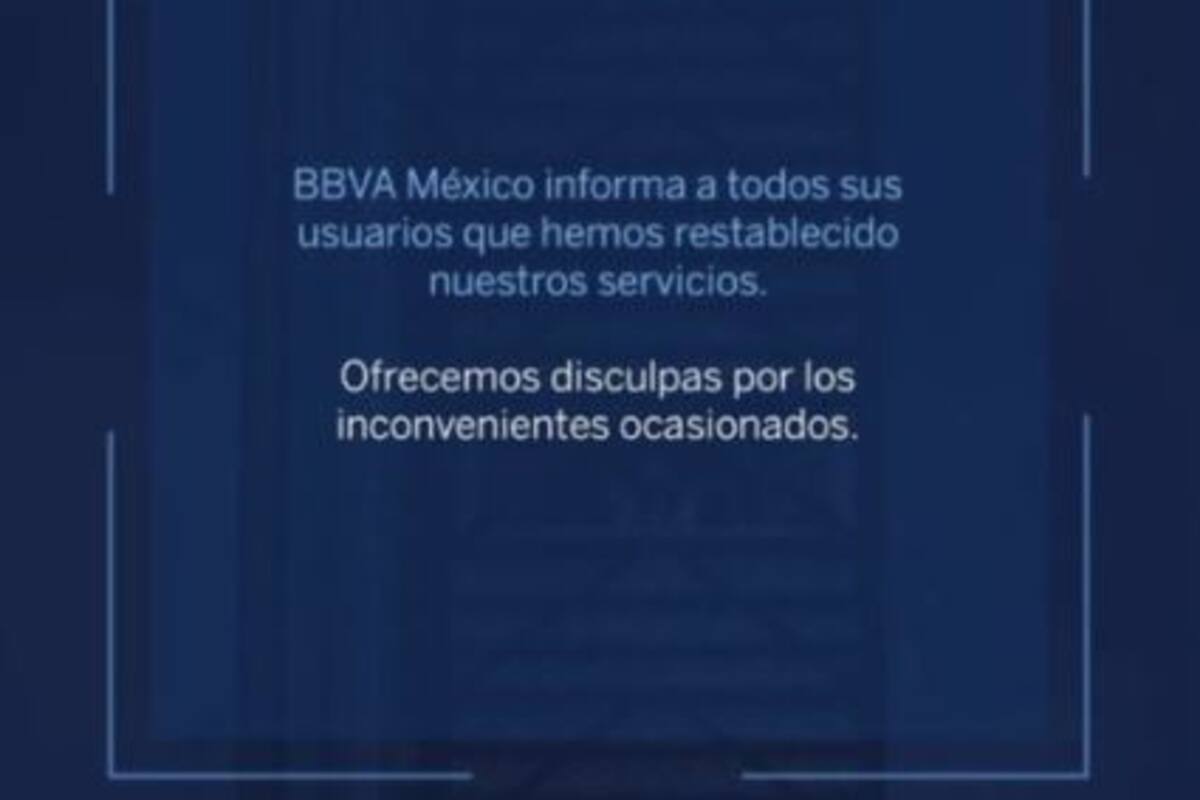BBVA borra tweet donde anuncia que falla masiva de su sistema fue solucionada