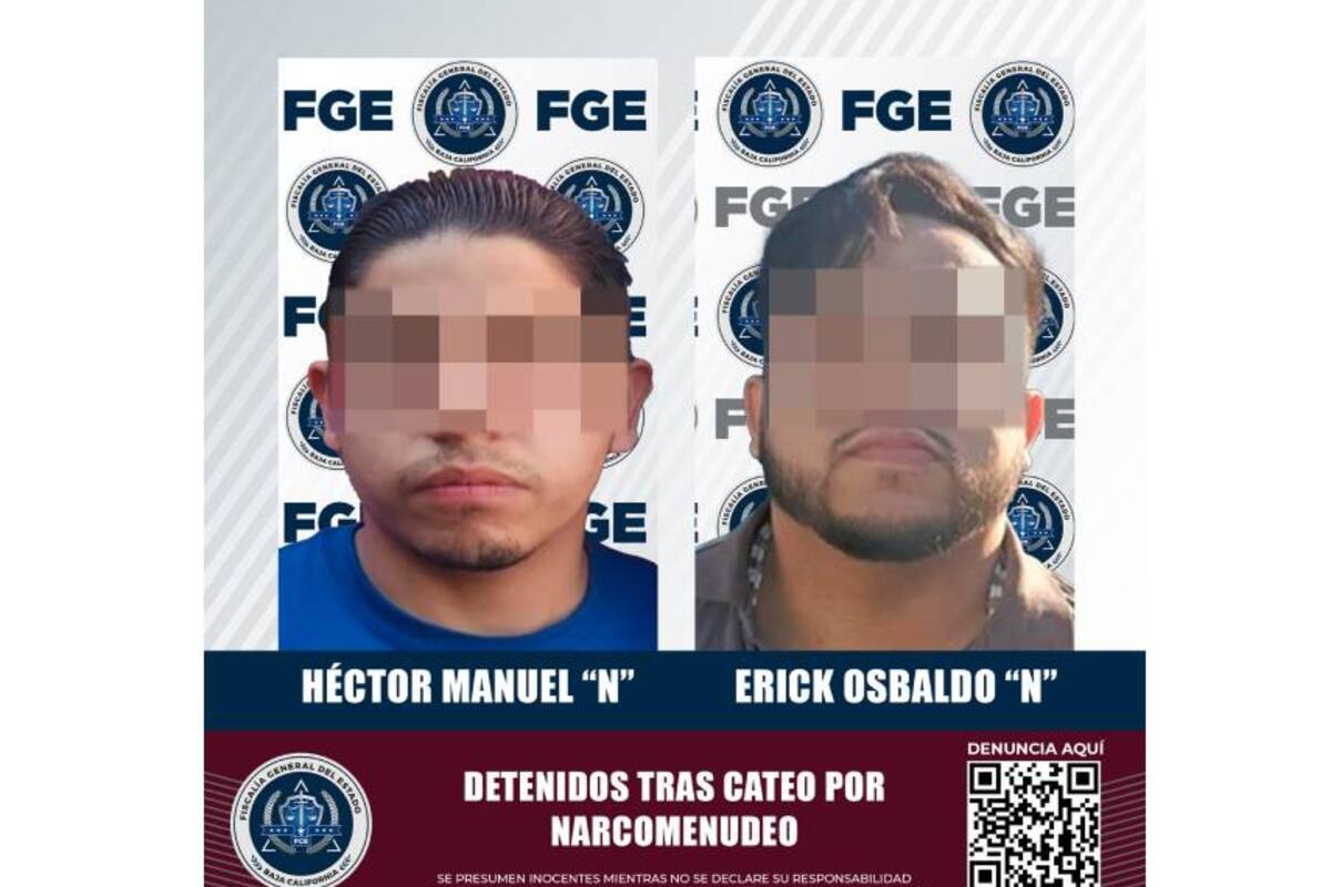 Aseguran varias dosis droga y detienen a dos presuntos narcomenudistas
