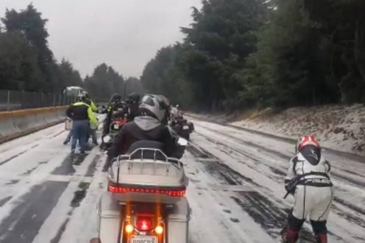 Granizada en la México-Cuernavaca provoca al menos 4 accidentes