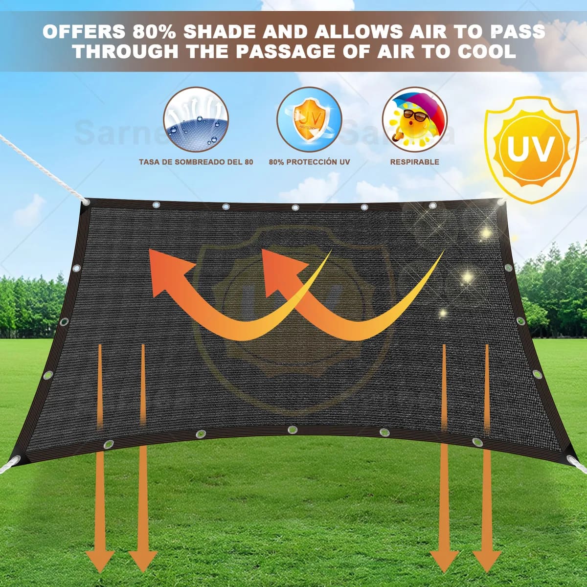 Malla Sombra Reforzada Adilier | Mercado Libre