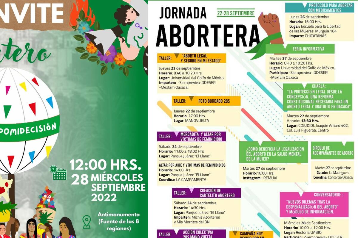 Oaxaca: Inicia “Jornada abortera” para garantizar el derecho a decidir