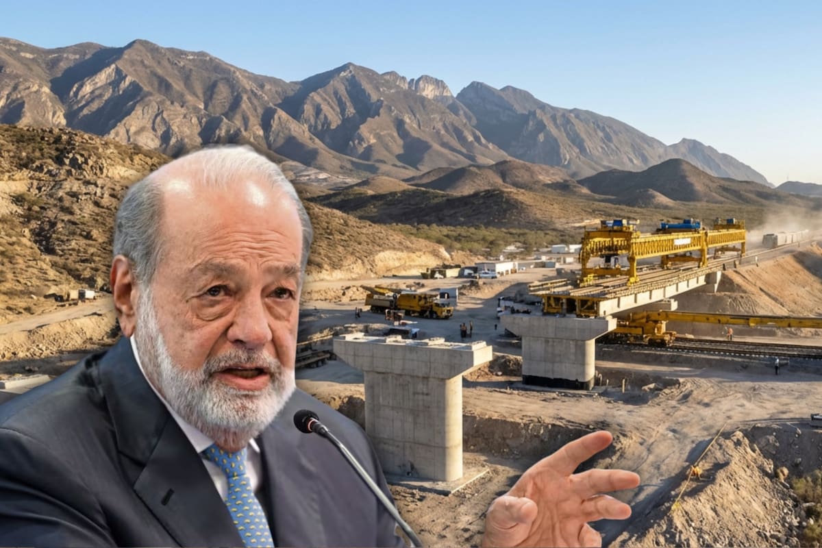 Carlos Slim consolida su imperio en la infraestructura ferroviaria: gana la licitación de 31 mil millones de pesos para construir el tramo clave del Tren Saltillo-Santa Catarina
