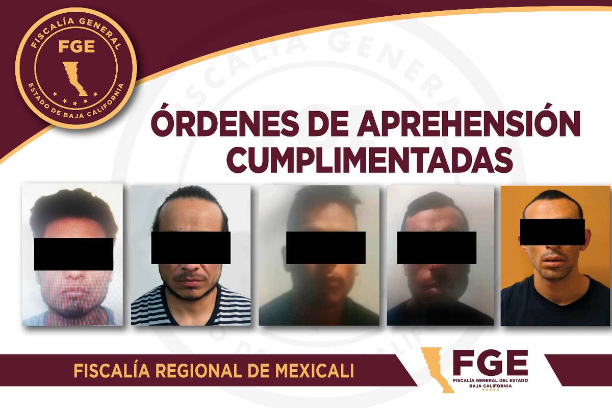 Cumplimenta FGE 5 órdenes de aprehensión