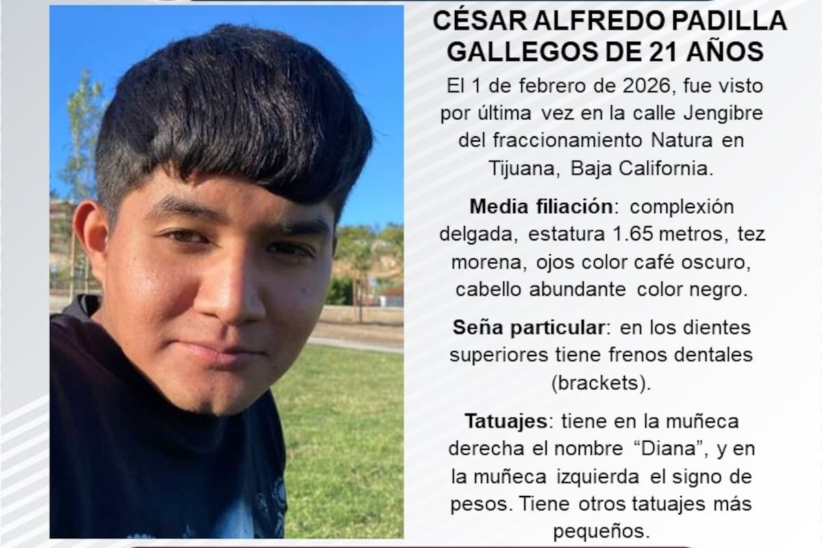 Se busca a César Alfredo Padilla Gallegos de 21 años