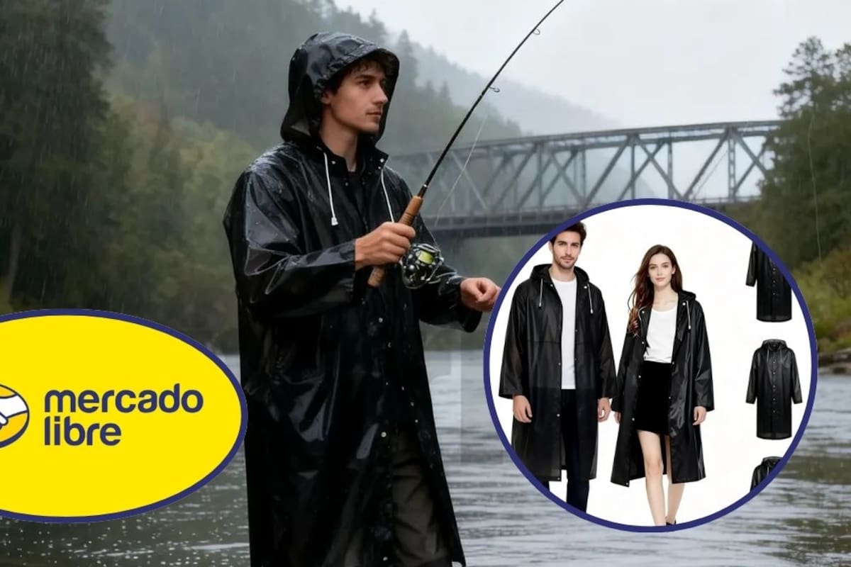 Mercado Libre remata un set de 3 impermeables portátiles con 61% de descuento para proteger a peatones y repartidores en época de lluvias