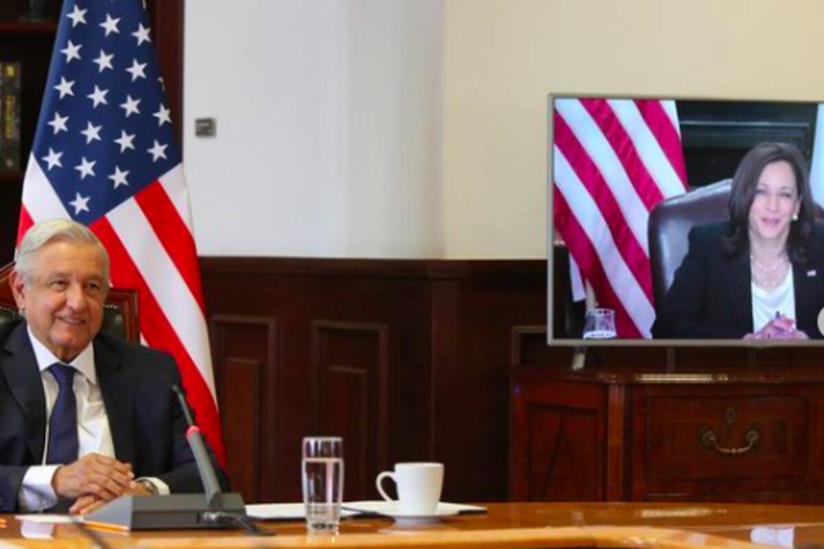 En "términos amistosos" acaba reunión virtual entre AMLO y Kamala Harris