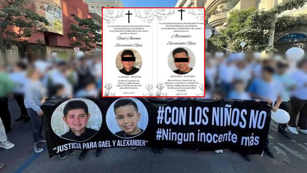 Los niños Gael y Alexander murieron en el ataque de su padre, todos ellos son víctimas de violencia en Sinaloa, donde marchan por el caso con el #ConLosNiñosNo.