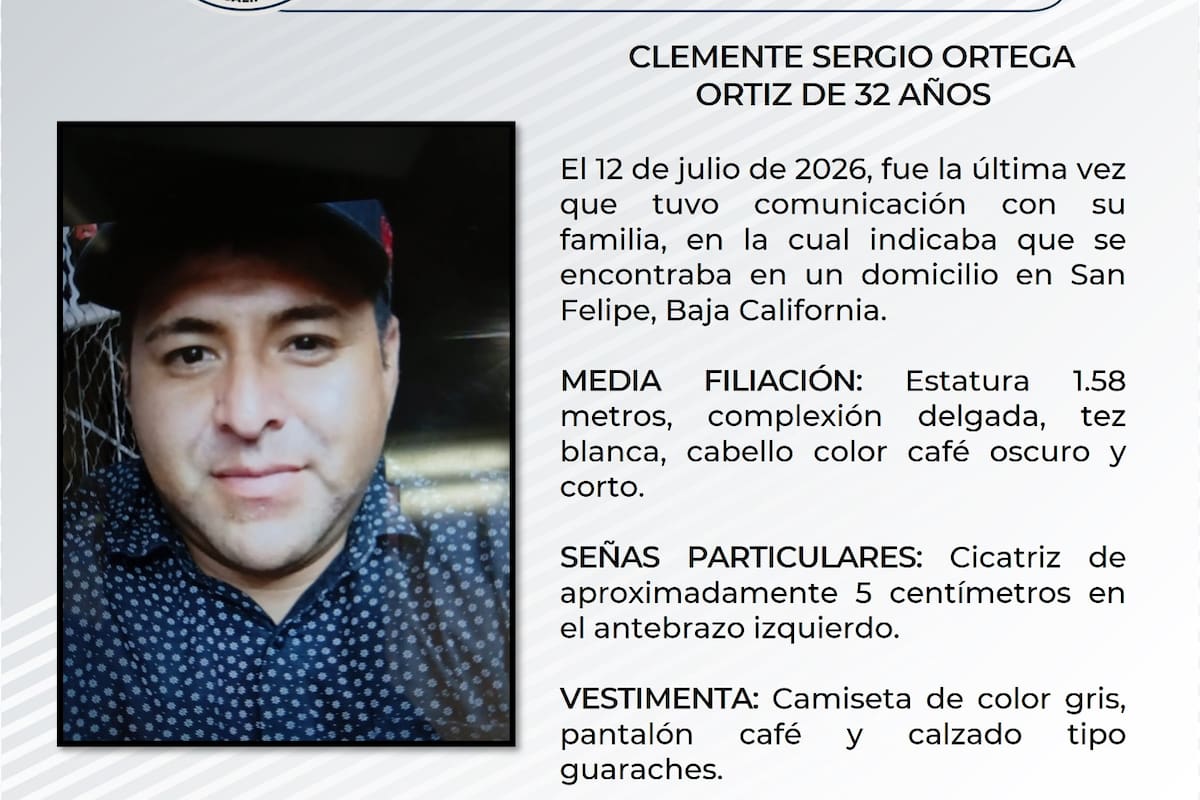 Pesquisa para localizar a Clemente Sergio Ortega Ortiz