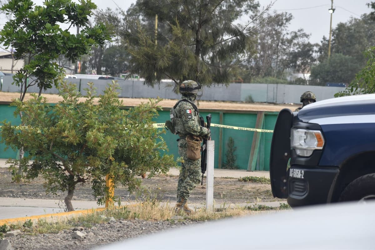 En los alrededores, cerca de una portería, fueron hallados al menos tres casquillos percutidos. Foto: Cortesía