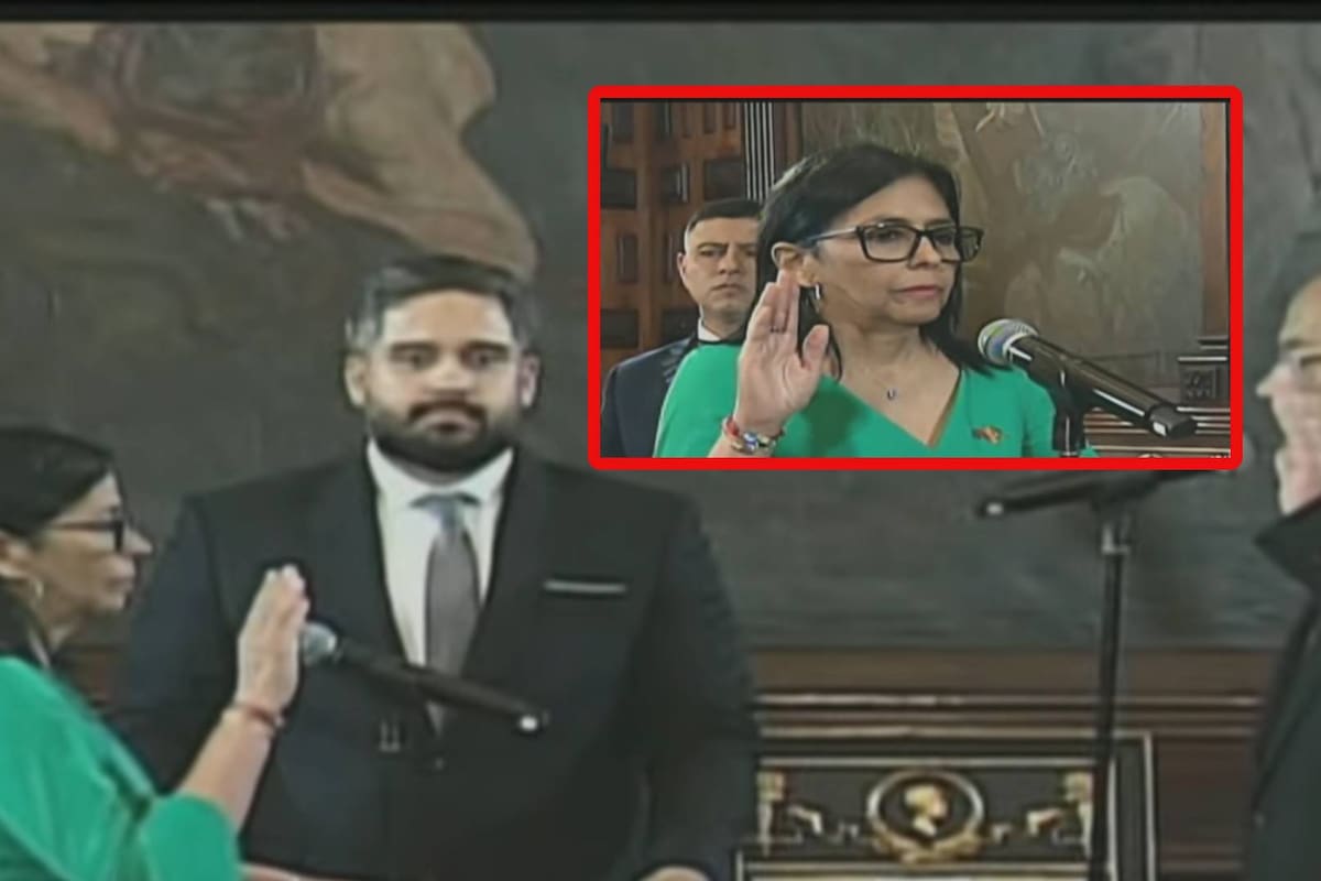 Juramentan a Delcy Rodríguez como Presidenta encargada de Venezuela; su hermano llevó a cabo la sesión como presidente de la AN