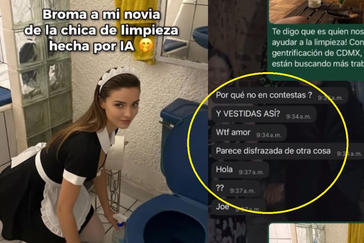 “¿Por qué está en tu depa vestida así?”: Joven le juega una broma a su novia con una IA que simula a la chica de la limpieza y todo termina mal