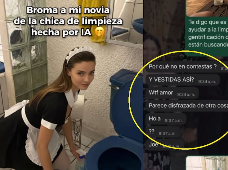 “¿Por qué está en tu depa vestida así?”: Joven le juega una broma a su novia con una IA que simula a la chica de la limpieza y todo termina mal