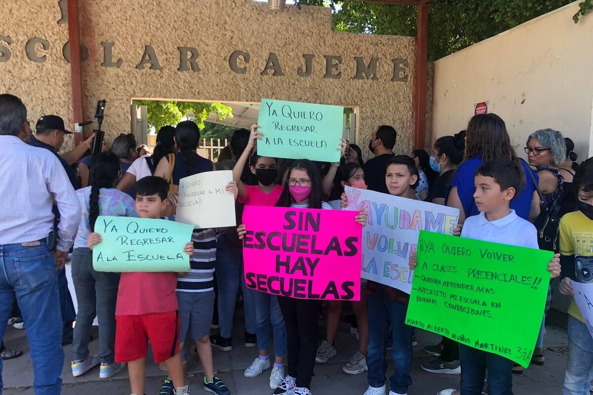 Quieren alumnos del Centro Escolar Cajeme volver a clases presenciales
