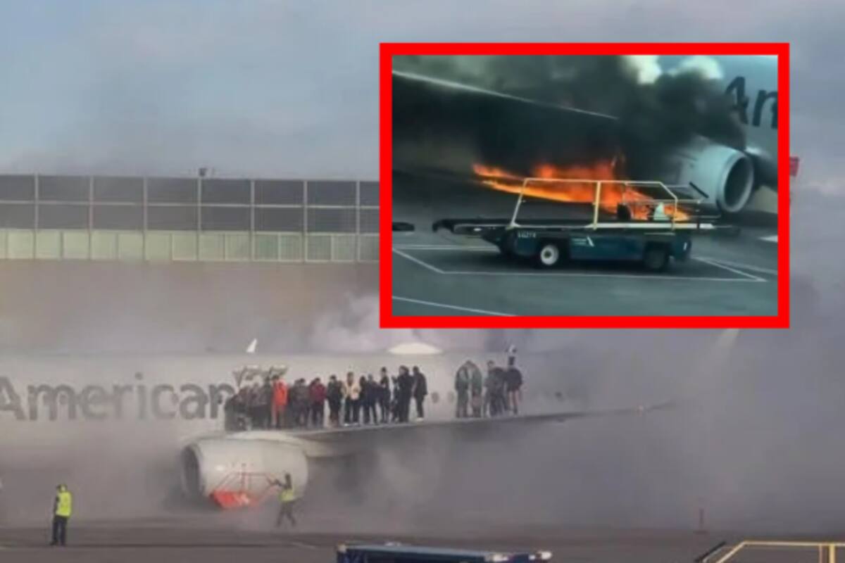 Avión de American Airlines se incendia en la puerta de embarque en aeropuerto de Denver