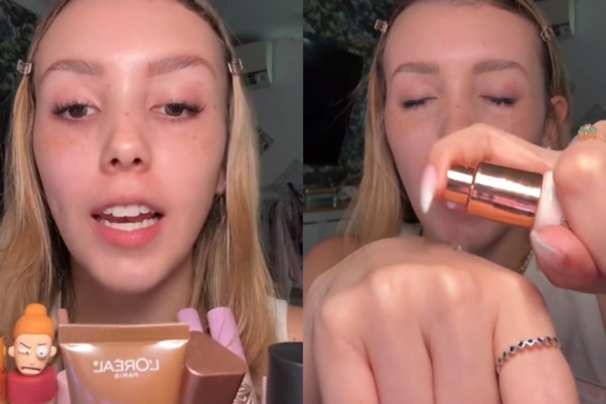 Joven hace el reto de maquillarse con los ojos cerrados: Mira el resultado