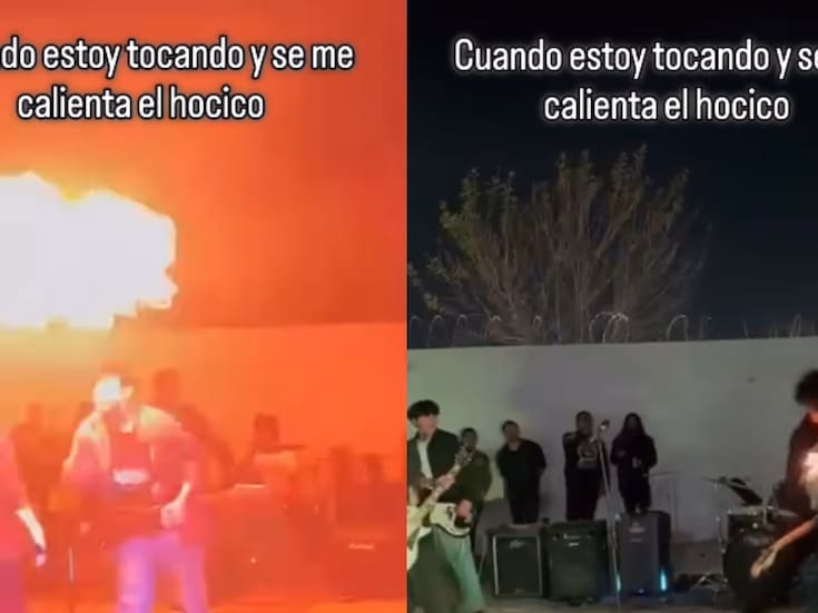 Joven intenta un truco de fuego durante la presentación de su banda y termina incendiándose la boca