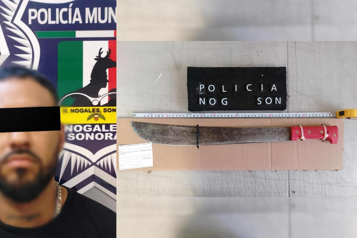 Detenido por portación de machete en vía pública