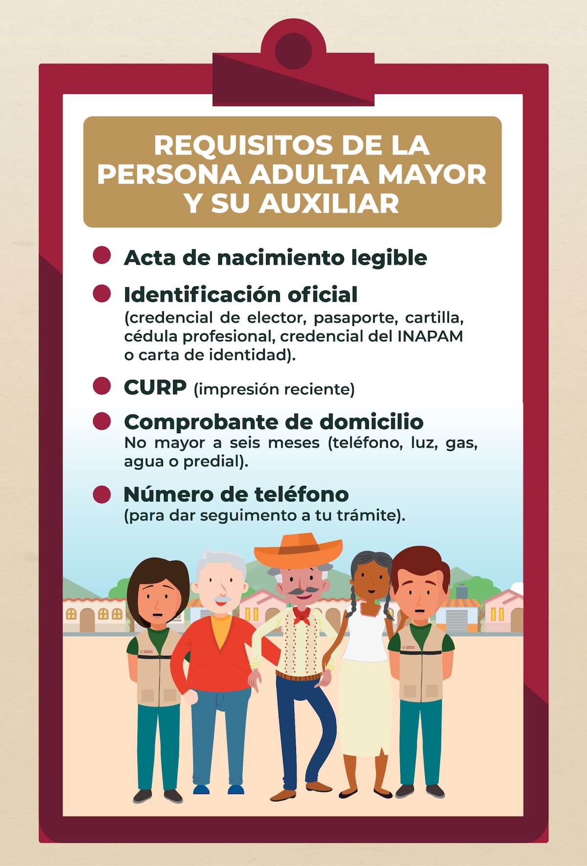 Pensión del Bienestar (Documentos requeridos). Foto: Gobierno de México
