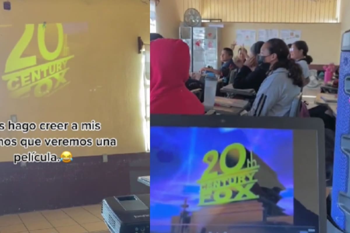 Maestro hace creer a sus alumnos que verán una película, y al final resulta ser una presentación de software
