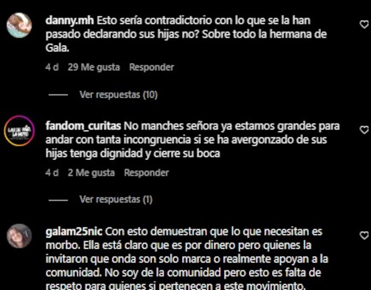 Critican la elección de Crista Montes / Instagram @sargentomatute