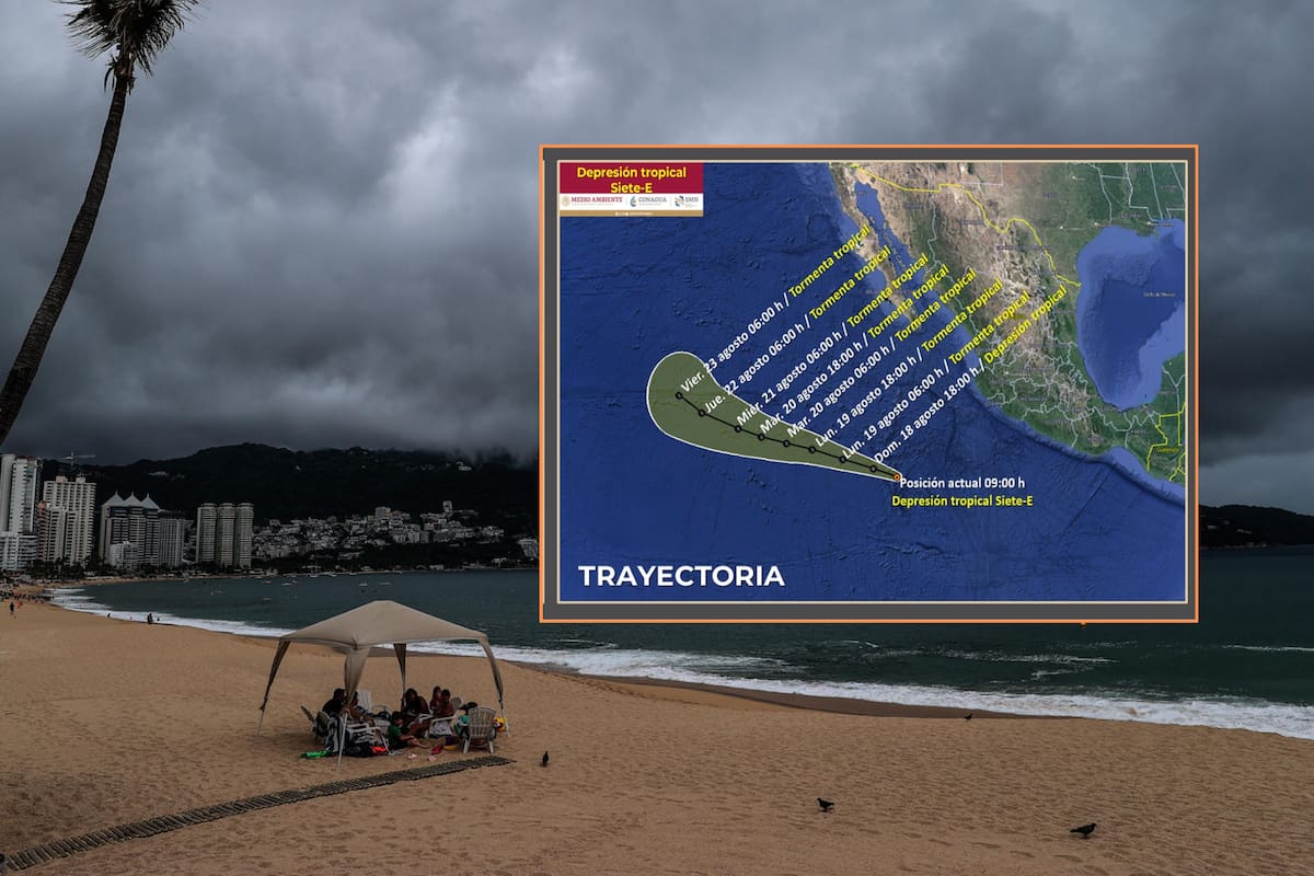 Depresión Tropical Siete-E se forma en el Pacífico y se convertiría en Tormenta Tropical: SMN