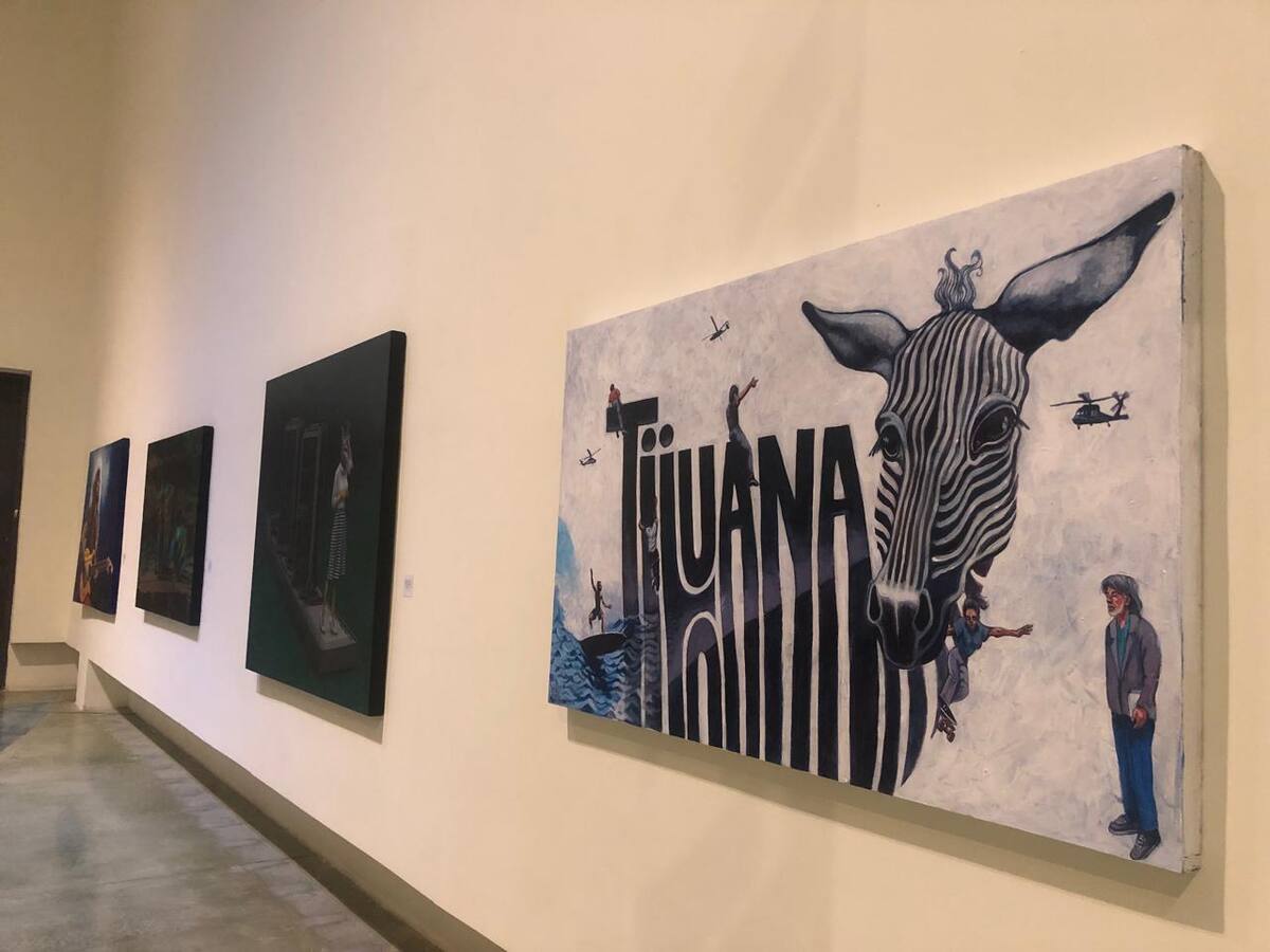 En las obras se pueden apreciar lugares emblemáticos de los diferentes municipios y sus particularidades como un burro cebra en Tijuana.