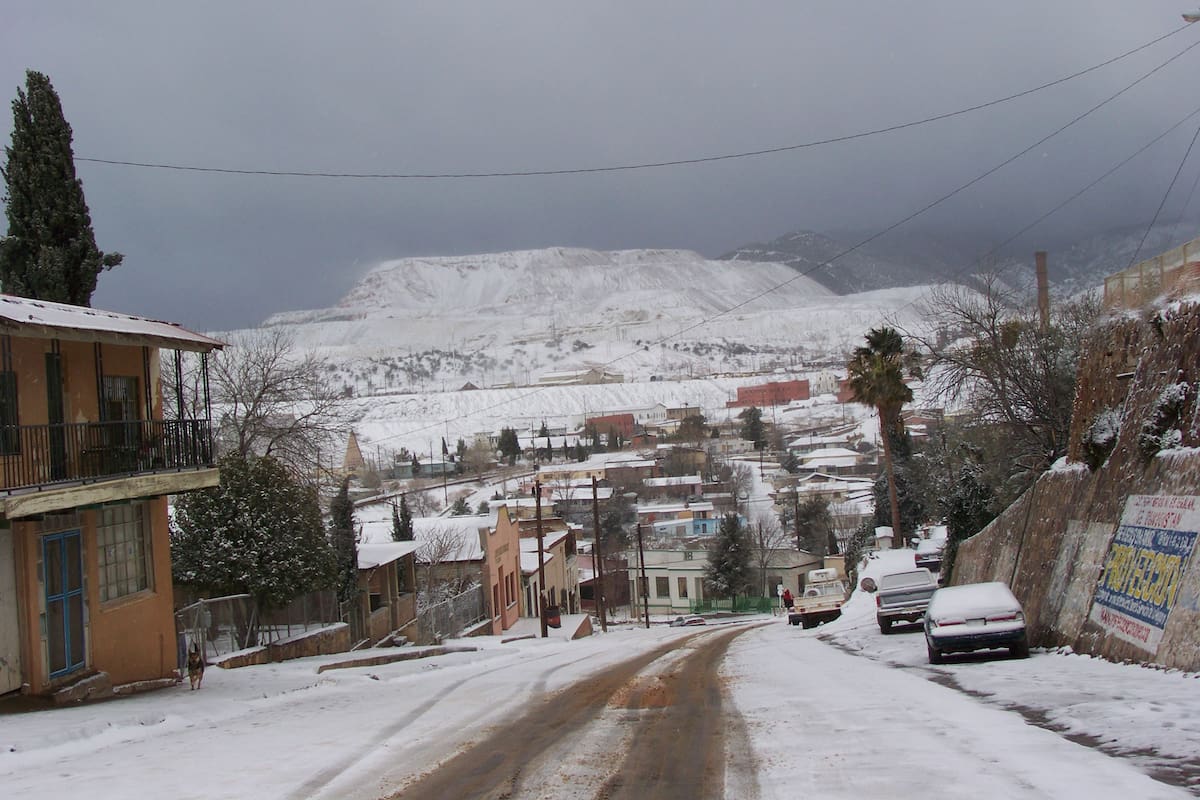 Cae nevada; cierran Puerto de Cananea