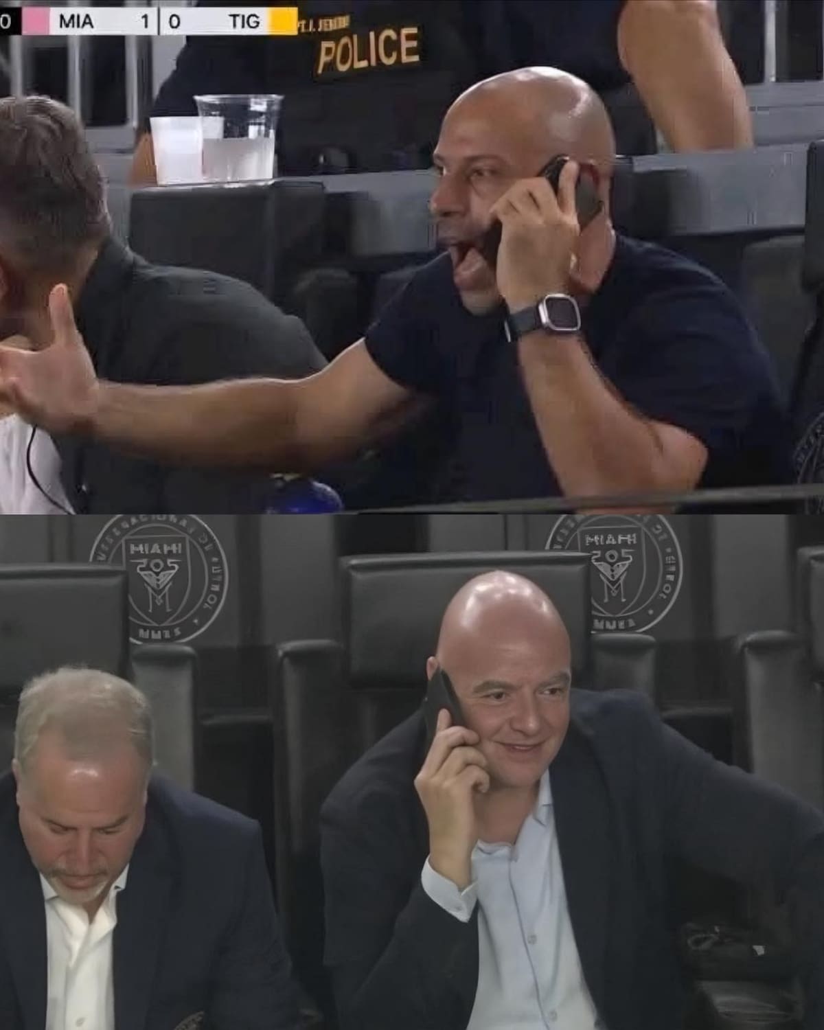Se hizo viral una imagen sobre una supuesta llamada entre Javier Mascherano, técnico del Inter Miami con el presidente de la FIFA, Gianni Infantino.