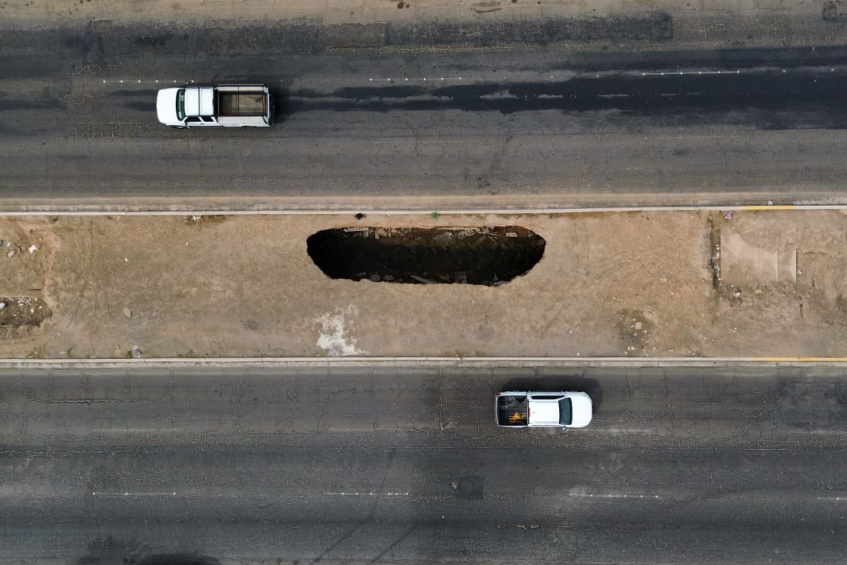 Colapsa tramo de 10 metros de la bóveda del Río Nuevo en Mexicali